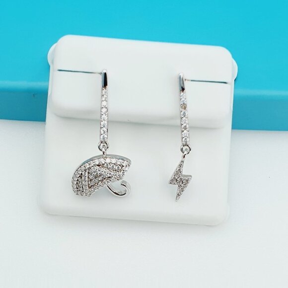 "925 Sterling Silver CZ Beautiful Earrings for Women, 1USPAR4262 - Picture 4 of 11